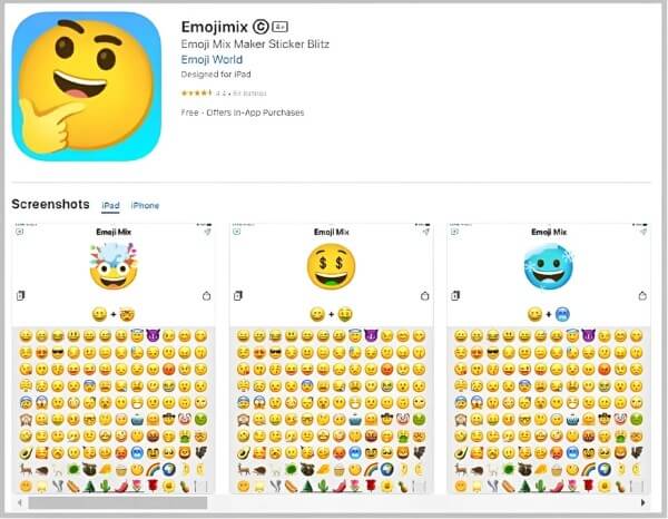 Tìm kiếm từ khóa emojimix và tải ứng dụng về máy