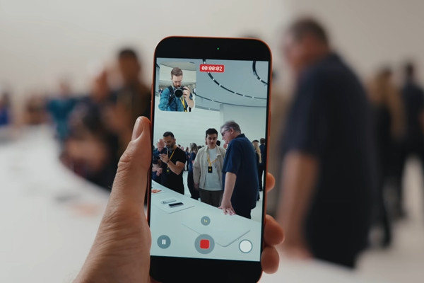 ghi hình kép trên iphone