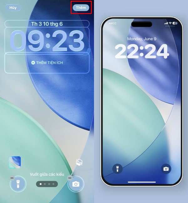 Chọn ảnh và nhấn Thêm