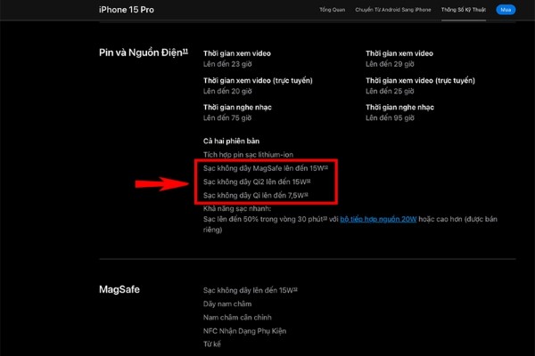 Xem thông tin tại mục Pin và nguồn điện