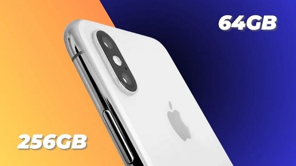 iPhone X mang đến hai lựa chọn bộ nhớ 64GB và 256GB