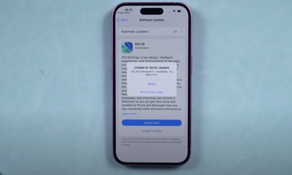 Trục trặc trong quá trình cập nhật