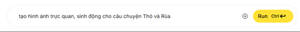 Nhập mô tả nội dung cho bức ảnh mà mình muốn tạo rồi bấm vào nút Run