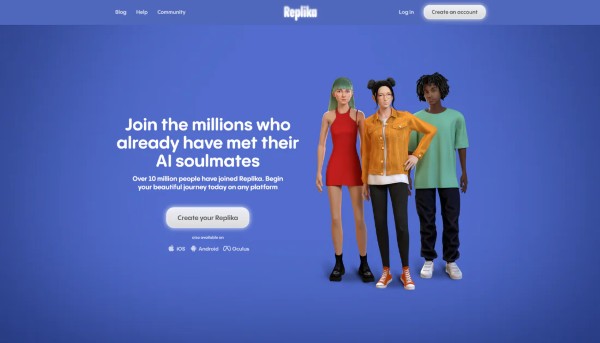 Phần mềm chatbot Replika