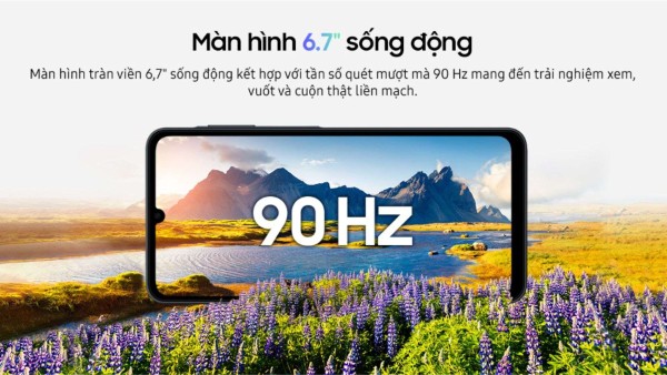 Galaxy A07 sở hữu màn hình lớn, viền mỏng
