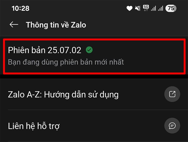 Cập nhật phiên bản mới cho ứng dụng Zalo