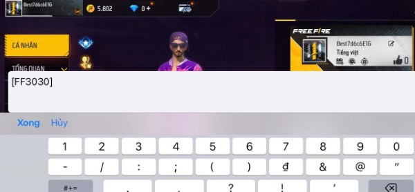 Cấu trúc: [Mã màu]Tên nhân vật