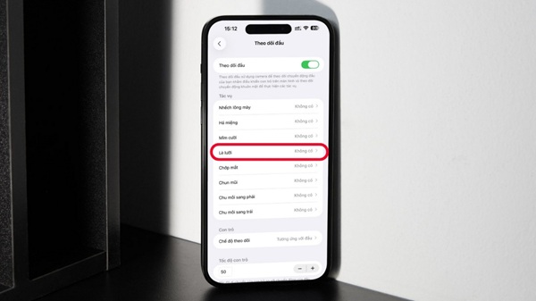 Tính năng lè lưỡi trên iOS 26