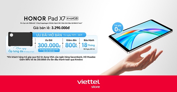 Ưu đãi mở bán HONOR Pad X7