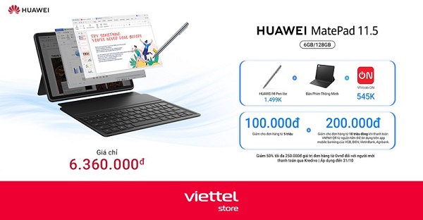 Mua Huawei MatePad 11.5 6GB/128GB giá chỉ 6.360.000đ