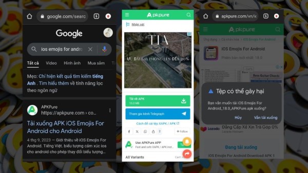 Tìm kiếm và tải file APK của iOS Emojis for Android về máy 