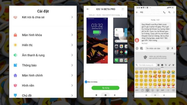 Nhấn biểu tượng hình người để mở danh sách chủ đề 