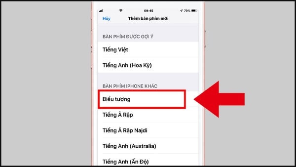 Chọn Biểu tượng