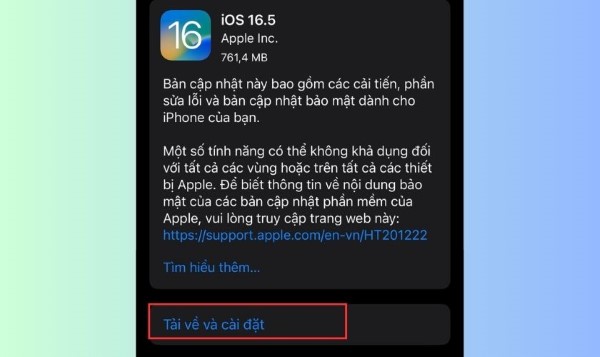Chọn Tải về và cài đặt
