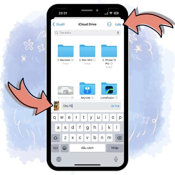 Nhập tên mới cho ảnh