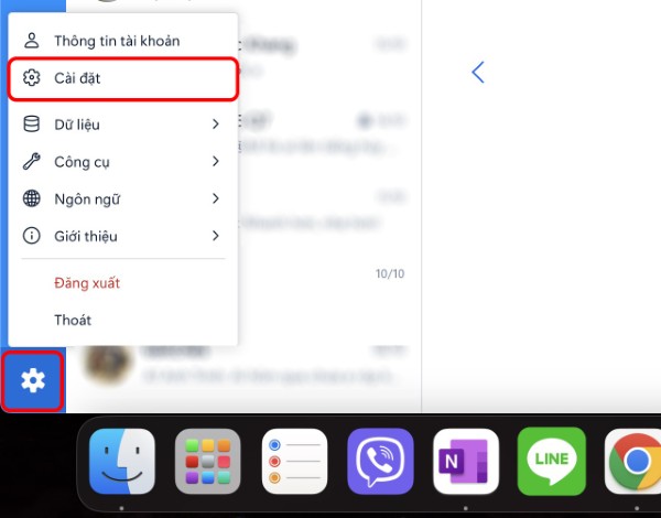 Nhấn chọn Cài đặt