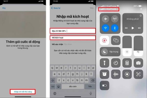Quét mã QR được cung cấp bởi nhà mạng
