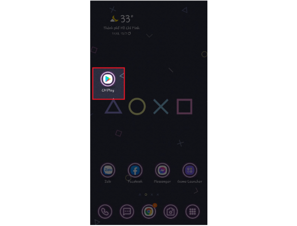 Mở ứng dụng CH Play (Google Play) 