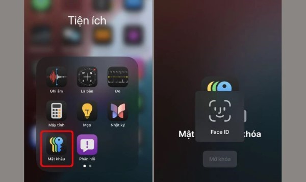 Tiến hành xác thực bằng Face ID hoặc Touch ID