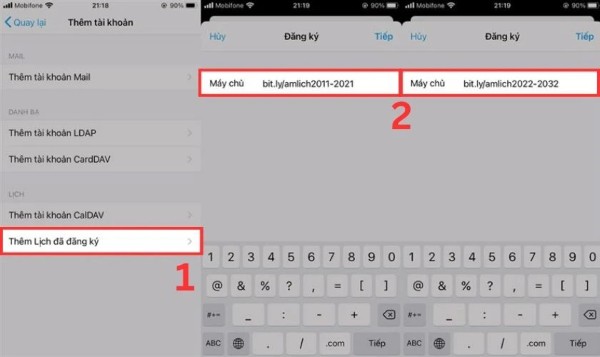Chọn vào Thêm Lịch đã đăng ký