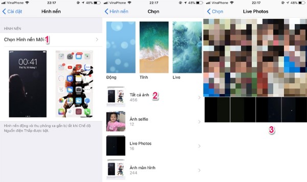 Chọn ảnh Live Photo vừa tạo làm hình nền cho iPhone