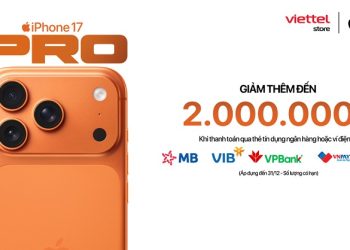 Mua iPhone 17 và iPhone Air giảm đến 2 triệu khi thanh toán/trả góp qua thẻ ngân hàng hoặc ví điện tử