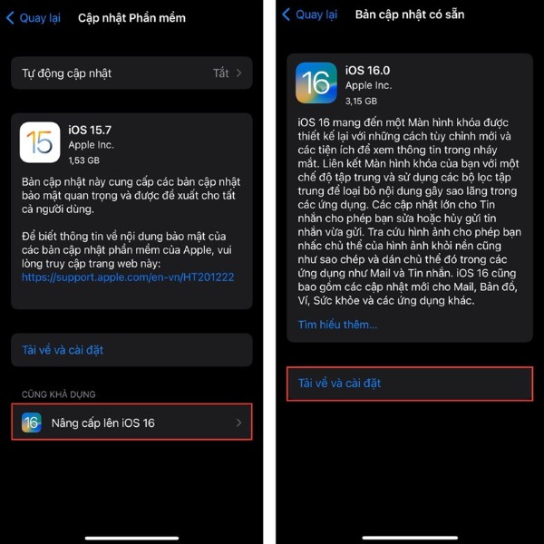 Các bước kích hoạt cập nhật iOS tự động