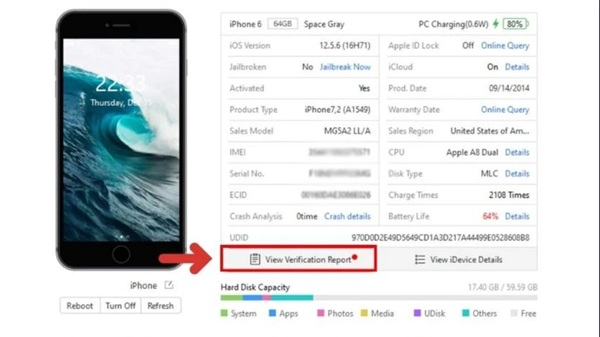 Bấm chọn mục View Verification Report