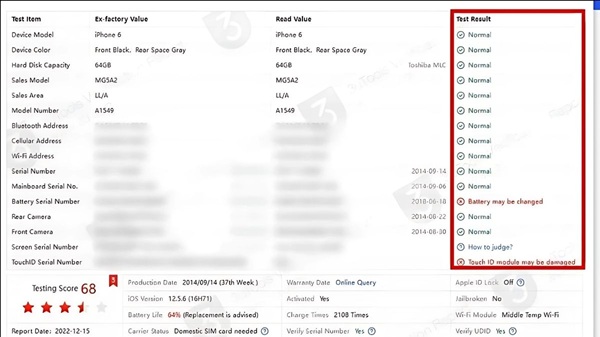 Nếu xuất hiện dấu X màu đỏ, pin đã bị thay thế hoặc gặp lỗi