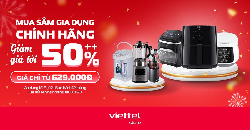 gia dụng chính hãng giảm tới 50%