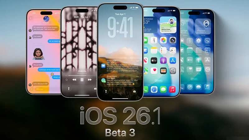 phát hành iOS 26.1 beta 3