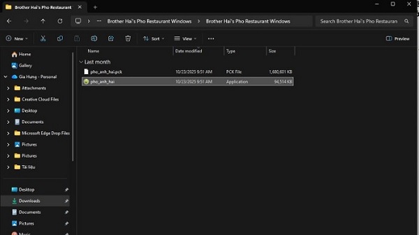 Giải nén và mở file để cài đặt trò chơi