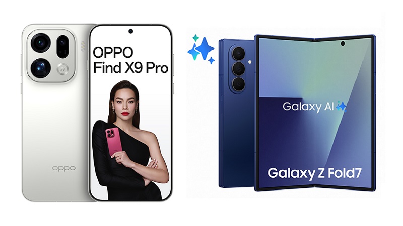 So sánh OPPO Find X9 Pro với Galaxy Z Fold7