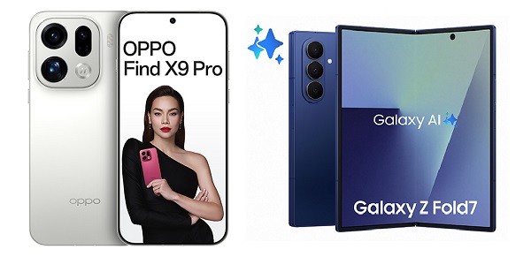 So sánh OPPO Find X9 Pro với Galaxy Z Fold7