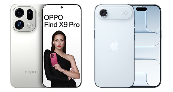 So sánh OPPO Find X9 Pro với iPhone Air