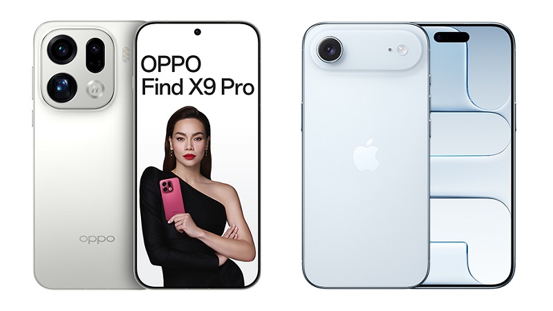 So sánh OPPO Find X9 Pro với iPhone Air