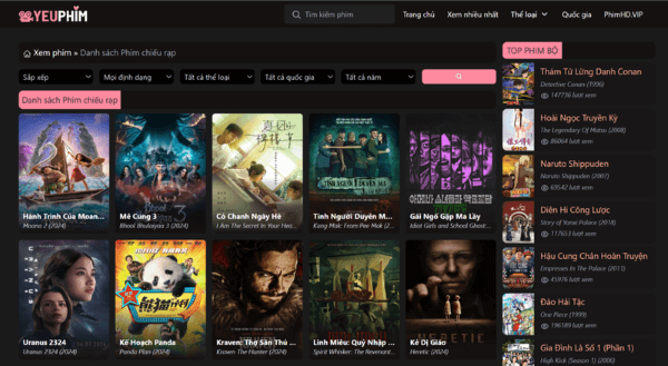 Trang web YeuPhim 