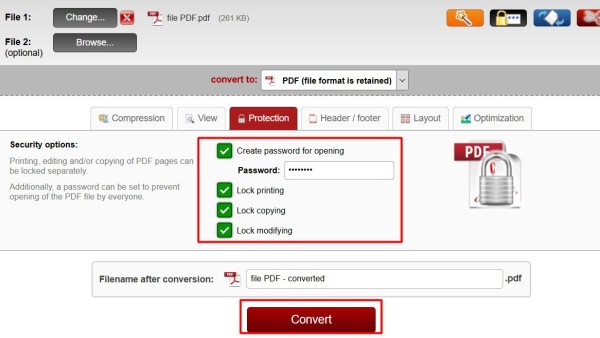 Nhấn Convert → Lưu file