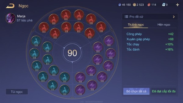 Tổng hợp bảng ngọc cho Marja