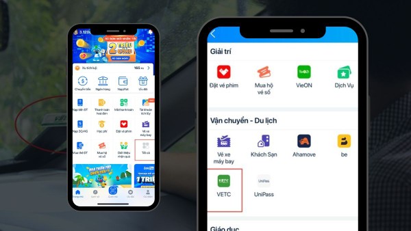 Mở ZaloPay > chọn Tất cả > chọn VETC