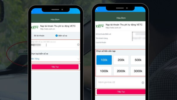 Chọn hình thức thanh toán và nhập đầy đủ thông tin
