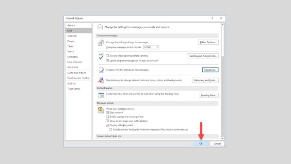 Thay đổi nội dung chữ ký