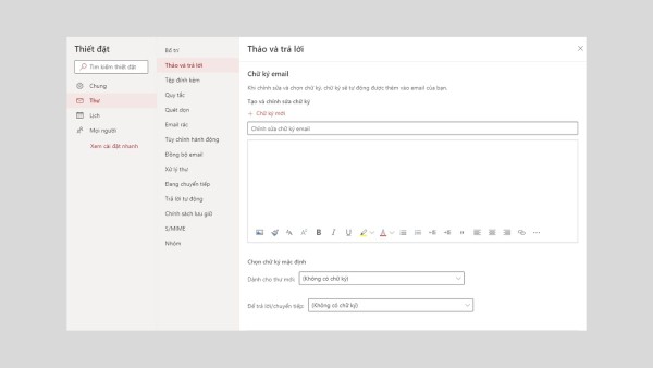 Nhấn vào Thư → chọn Thảo và trả lời 