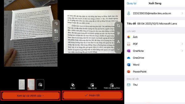 Chọn “Xem lại và chỉnh sửa”