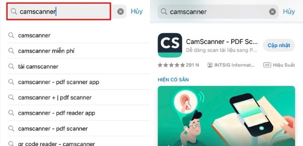 Tải và mở CamScanner trên điện thoại