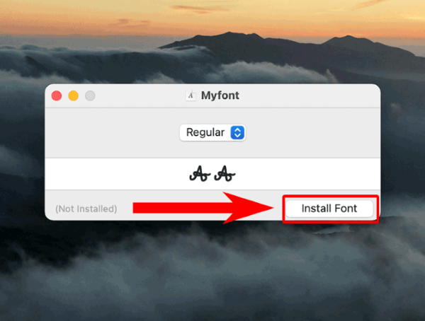 Chọn “Install Font” để cài đặt