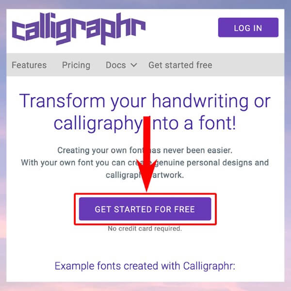 Chọn “GET STARTED FOR FREE”