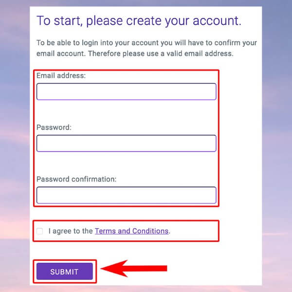 Nhập địa chỉ email và mật khẩu