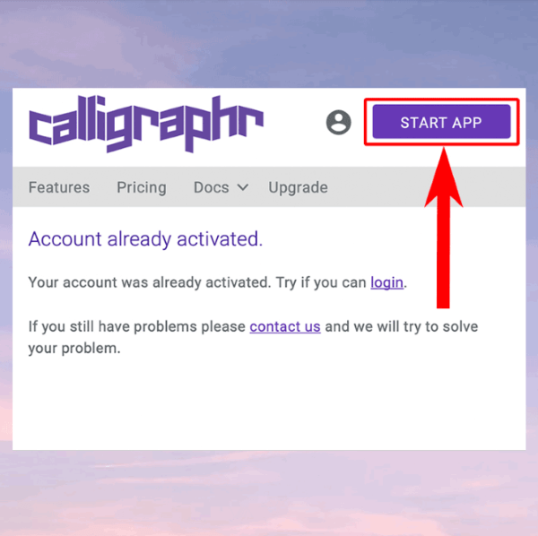 Chọn “START APP” 