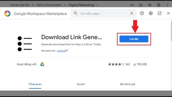 Nhấn “Cài đặt”
